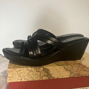 Tuscany by Easy Street Black Wedge Sandals